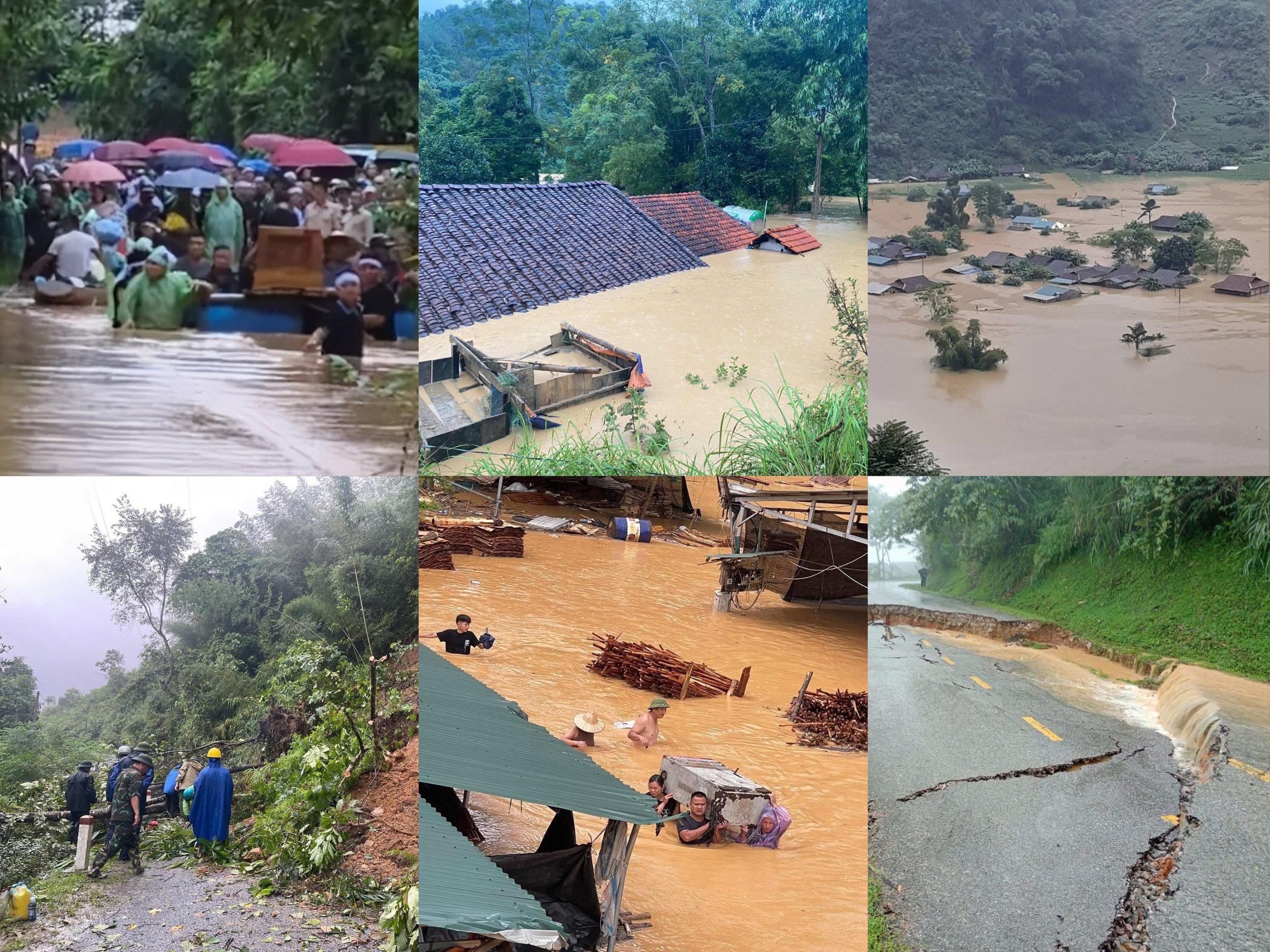 台风灾情——太原省与高平省(收集: 武黄)