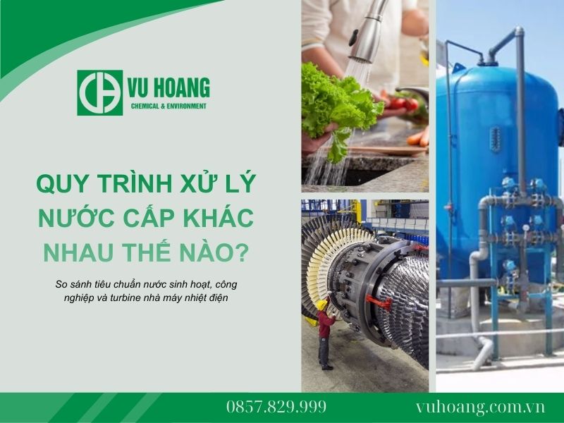 Quy Trình Xử Lý Nước Cấp Khác Nhau Thế Nào? So Sánh Tiêu Chuẩn 3 Loại: Nước Sinh Hoạt, Công Nghiệp Và Turbine Nhà Máy Nhiệt Điện